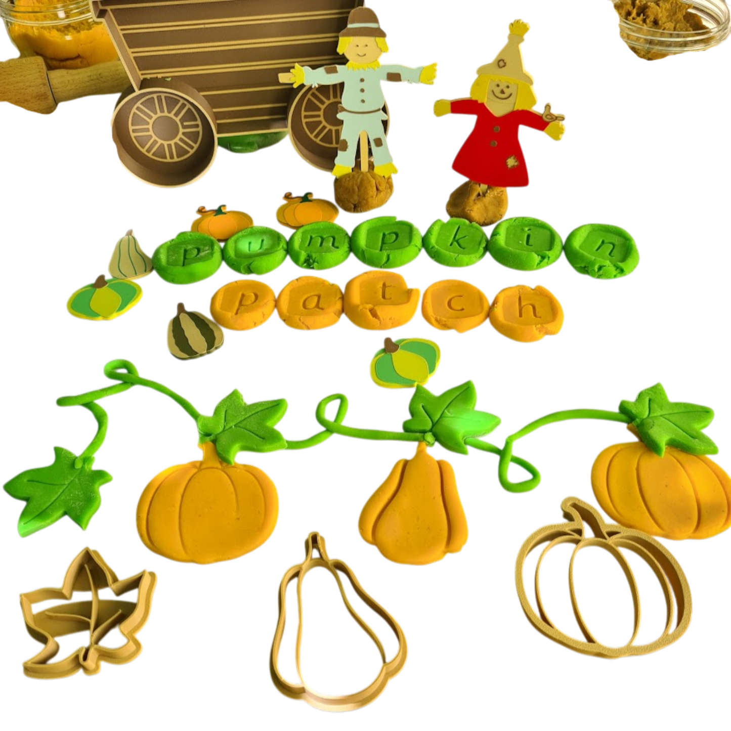 Set 3 decupatoare - câmp de dovleci