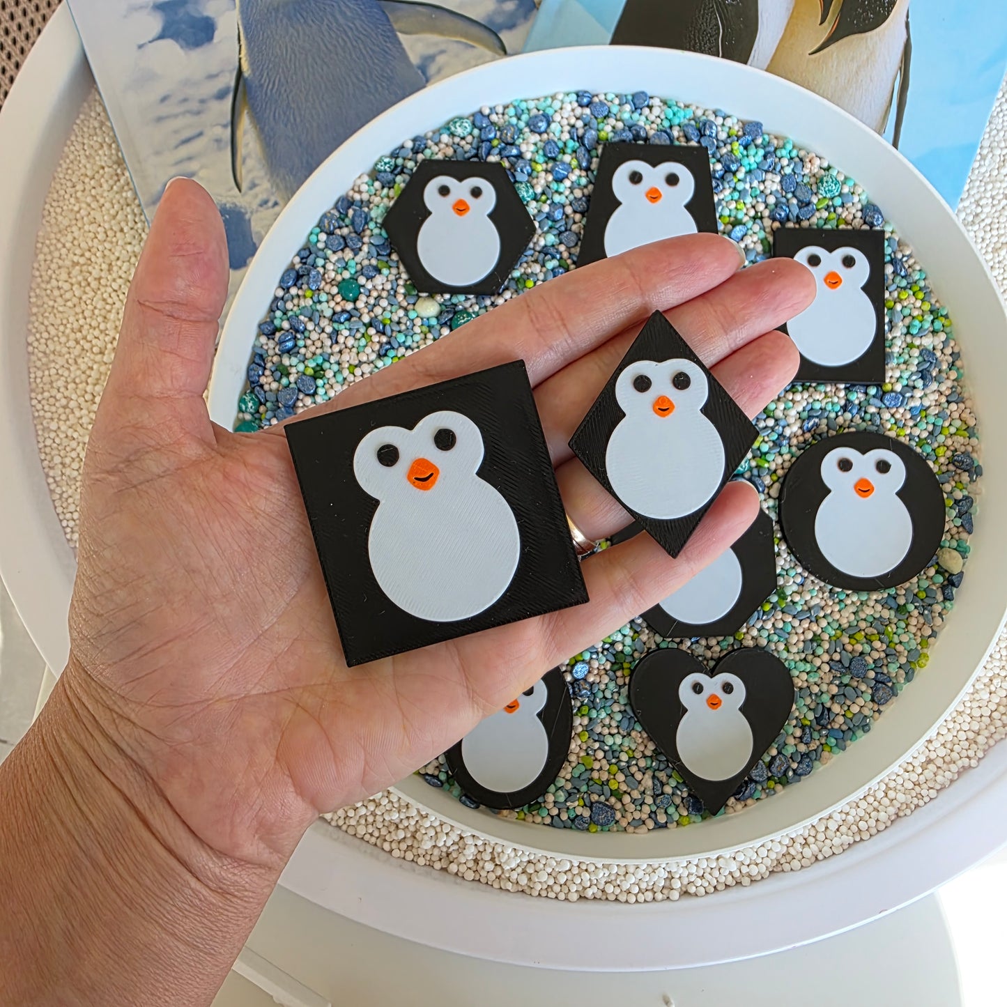 Set Senzorial Pinguini - 12 forme geometrice