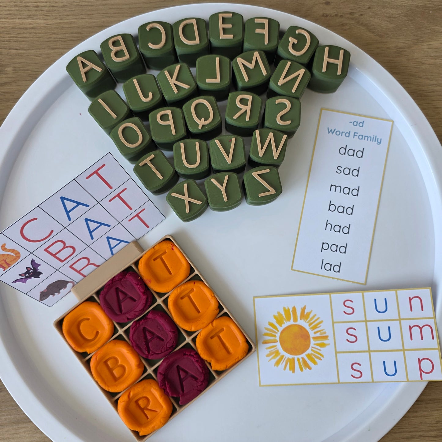 Set senzorial învățare – 31 piese - LITERE mari