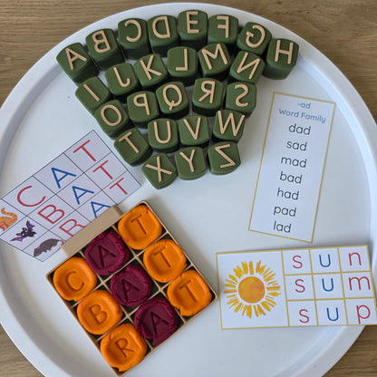 Set senzorial învățare – 31 piese - LITERE mari