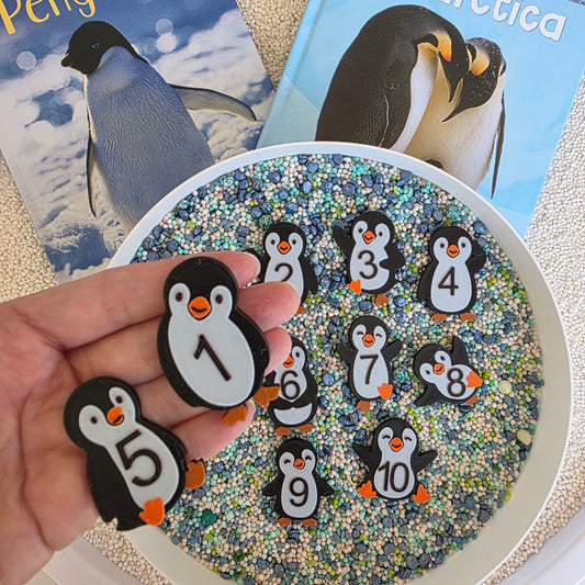 Set Senzorial "Pinguinii 1–10"