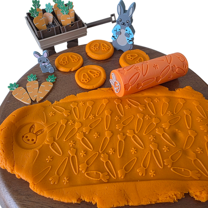 Set plastilină + Rola senzoriala morcovi