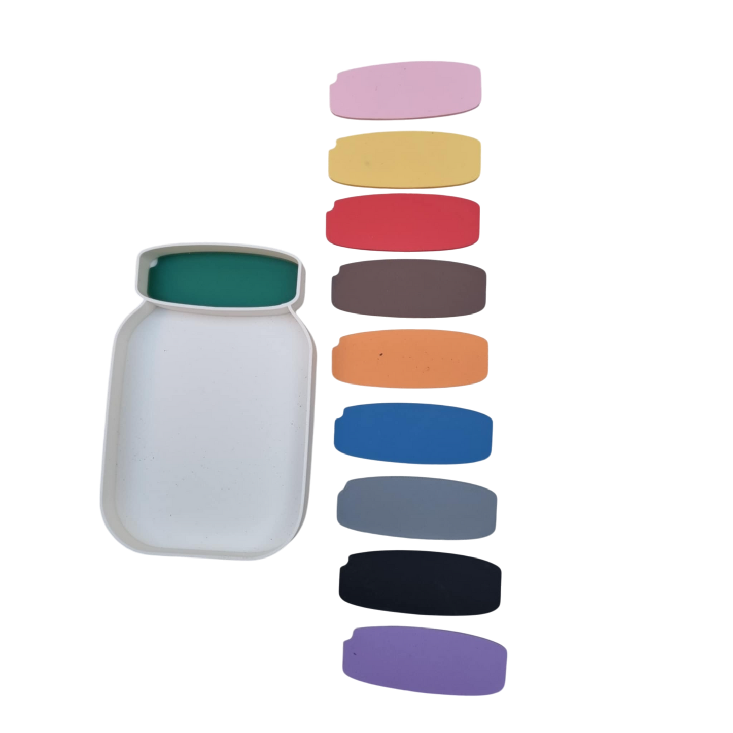 Tăviță senzorială „Borcan” - capac colorat