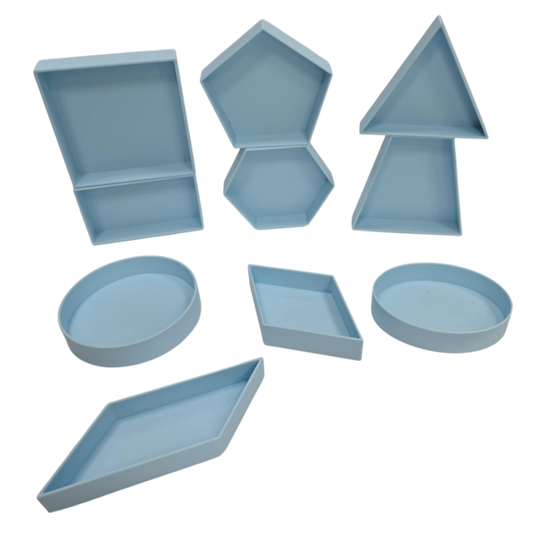 Set senzorial - tăvițe Forme Geometrice